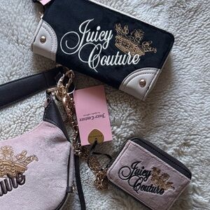 Juicy Couture Velour 2 Wallets Lot Brand New With Tags
